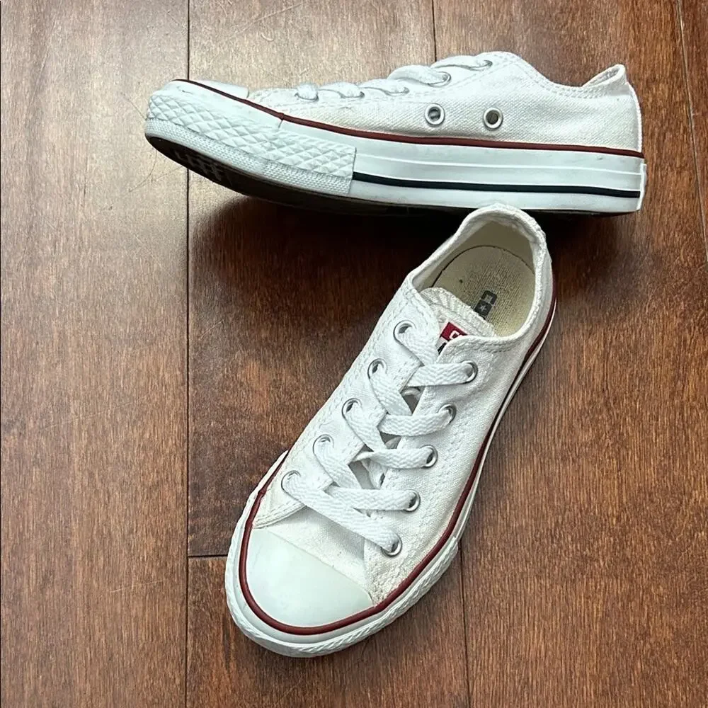 Classic Converse Chuck Taylor All Star White Kids Sneakers, Size 12.5
